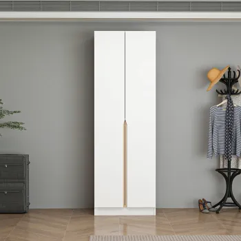 Dulap pentru haine, Hanah Home, Alin, 70x210x52 cm, Alb / Stejar 970c imagine