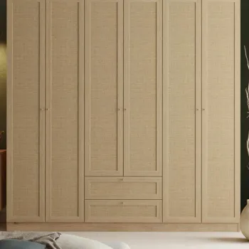 Dulap pentru haine, Hanah Home, Baru 6 210, 206x210x52 cm, Bej 47bd imagine