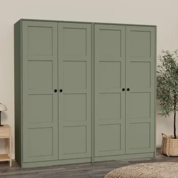 Dulap pentru haine, Hanah Home, Lucas 1600-244, 188x190x60 cm, Verde 268e imagine