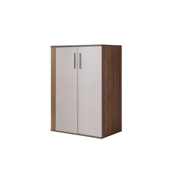 Dulap pentru haine, Hanah Home, Milano, 95x134x60 cm, PAL, Crem/Maro 80e2 imagine