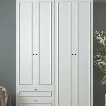 Dulap pentru haine, Hanah Home, Mira 210, 140x210x54 cm, Alb 6510 imagine