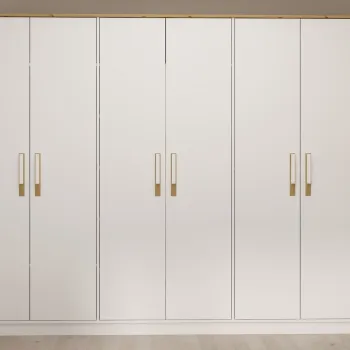 Dulap pentru haine, Hanah Home, Mitra, 268x210x60 cm, Alb / Artizanal 9bc8 imagine