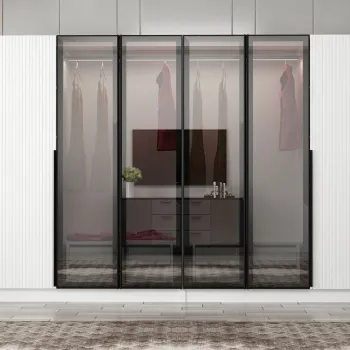 Dulap pentru haine, Hanah Home, Nisa, 270x210x52 cm, Alb 89d3 imagine
