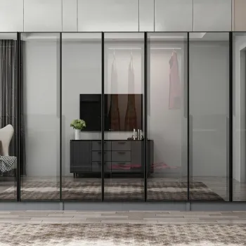Dulap pentru haine, Hanah Home, Nisa, 315x210x52 cm, Antracit 52e6 imagine