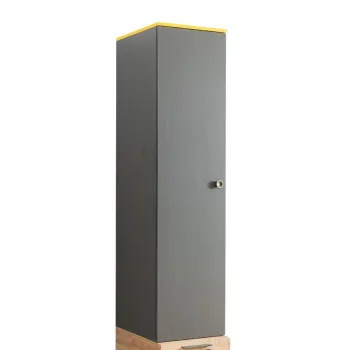 Dulap pentru haine, Hanah Home, Relax 1, 45x200x60 cm, PAL, Alb / Antracit / Galben / Maro 5451 imagine