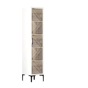 Dulap pentru haine, Hommy Craft, Kumsal P, 40x47.5x201.4 cm, PAL, Alb e911 imagine