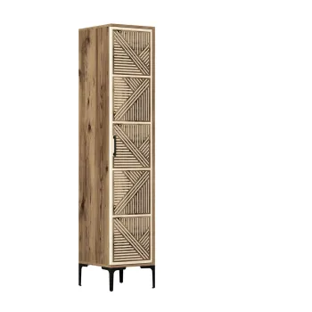 Dulap pentru haine, Hommy Craft, Kumsal P, 40x47.5x201.4 cm, PAL, Maro/Crem ff2a imagine