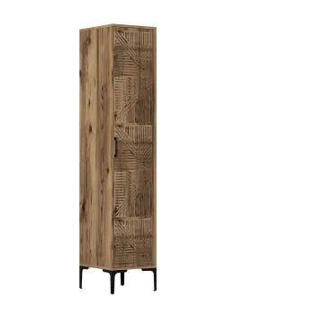 Dulap pentru haine, Hommy Craft, Kumsal P, 40x47.5x201.4 cm, PAL, Maro de19 imagine