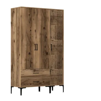 Dulap pentru haine, Hommy Craft, Kumsal PT, 120x47.5x201.4 cm, PAL, Maro a0f0 imagine