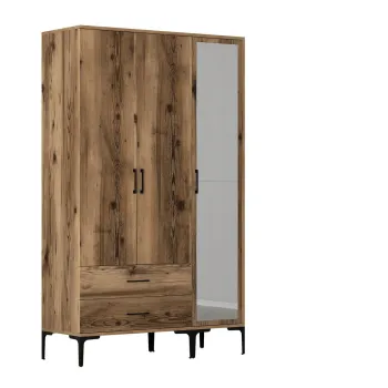 Dulap pentru haine, Hommy Craft, Kumsal RT, 120x47.5x201.4 cm, PAL, Maro 3495 imagine