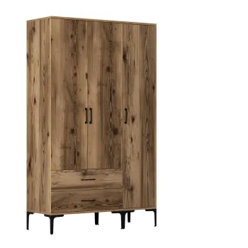 Dulap pentru haine, Hommy Craft, Kumsal ST, 120x47.5x201.4 cm, PAL, Maro 98d0 imagine