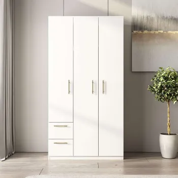 Dulap pentru haine, Inarch, Merlin, Alb 09d3 imagine