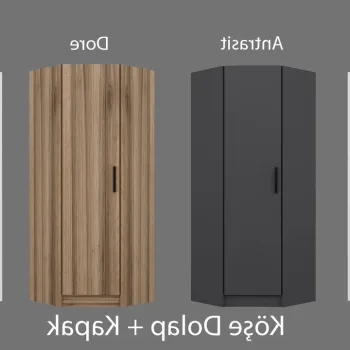 Dulap pentru haine, Minerva, Kale 1 Walnut, 74x190x52 cm, PAL, Maro 5f59 imagine