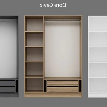 Dulap pentru haine, Minerva, Kale 135 Anthracite, 135x210x52 cm, PAL, Antracit 5f5d imagine