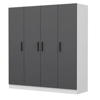 Dulap pentru haine, Minerva, Kale, 180x190x52 cm, PAL, Antracit c294 imagine