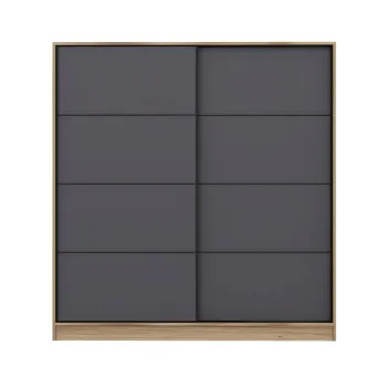 Dulap pentru haine, Minerva, Kale, 180x190x52 cm, PAL, Dore / Antracit 10e7 imagine