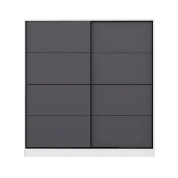 Dulap pentru haine, Minerva, Kale, 180x210x52 cm, PAL, Alb / Antracit 4756 imagine