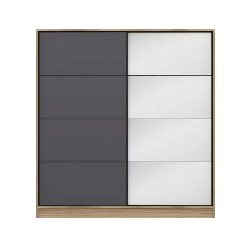 Dulap pentru haine, Minerva, Kale, 180x210x52 cm, PAL, Dore / Antracit 08cf imagine