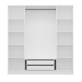 Dulap pentru haine, Minerva, Kale, 180x210x52 cm, PAL, Nuc/Alb 1b89 imagine