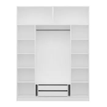 Dulap pentru haine, Minerva, Kale, 180x255x52 cm, PAL, Alb 4d6e imagine