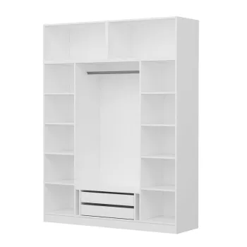 Dulap pentru haine, Minerva, Kale, 180x255x52 cm, PAL, Antracit 2656 imagine