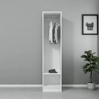 Dulap pentru haine, Minerva, Kale 190, 45x190x52 cm, PAL, Alb fa5a imagine