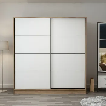 Dulap pentru haine, Minerva, Kale, 220x210x52 cm, PAL, Iata-l ae70 imagine
