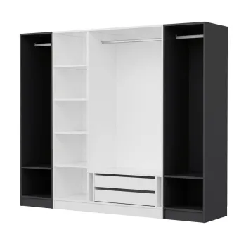 Dulap pentru haine, Minerva, Kale, 225x190x52 cm, PAL, Alb 08d8 imagine