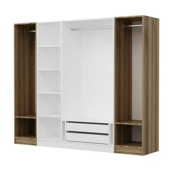 Dulap pentru haine, Minerva, Kale, 225x190x52 cm, PAL, Alb 5234 imagine