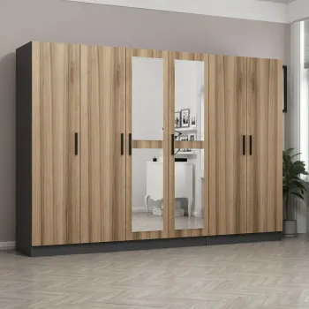 Dulap pentru haine, Minerva, Kale, 225x190x52 cm, PAL, Iata-l a0bd imagine