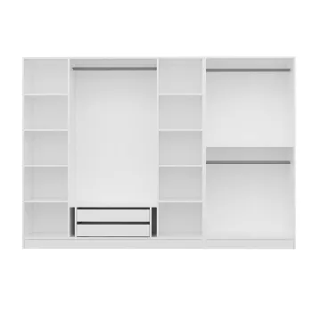 Dulap pentru haine, Minerva, Kale, 225x210x52 cm, PAL, Alb ef1f imagine