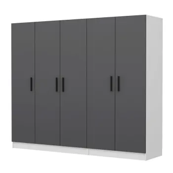 Dulap pentru haine, Minerva, Kale, 225x210x52 cm, PAL, Antracit 4492 imagine