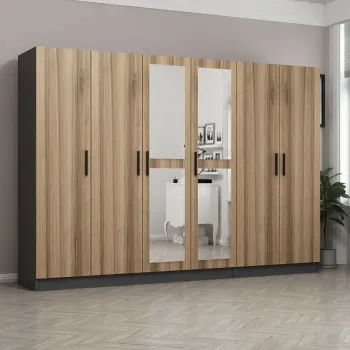 Dulap pentru haine, Minerva, Kale, 225x210x52 cm, PAL, Iata-l 4ad2 imagine
