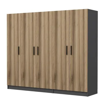 Dulap pentru haine, Minerva, Kale, 225x210x52 cm, PAL, Iata-l 511a imagine