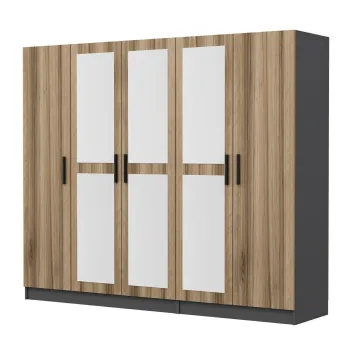 Dulap pentru haine, Minerva, Kale, 225x210x52 cm, PAL, Iata-l ec37 imagine