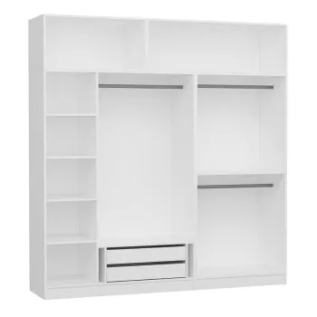 Dulap pentru haine, Minerva, Kale, 225x235x52 cm, PAL, Alb d6c8 imagine