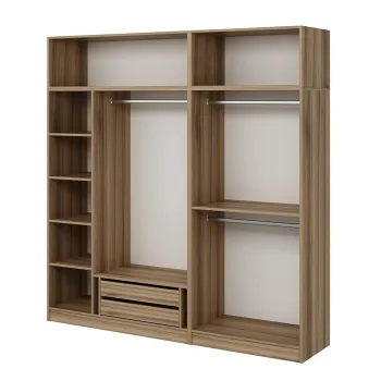 Dulap pentru haine, Minerva, Kale, 225x255x52 cm, PAL, Antracit efa8 imagine