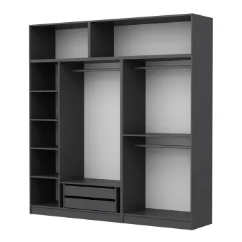 Dulap pentru haine, Minerva, Kale, 225x255x52 cm, PAL, Iata-l 2de6 imagine