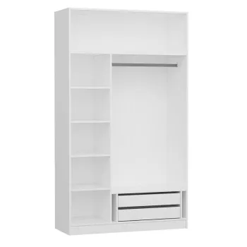 Dulap pentru haine, Minerva, Kale 235, 135x235x52 cm, PAL, Alb 0006 imagine