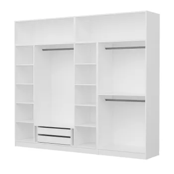 Dulap pentru haine, Minerva, Kale, 270x235x52 cm, PAL, Antracit 9cf2 imagine