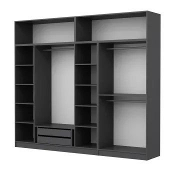Dulap pentru haine, Minerva, Kale, 270x235x52 cm, PAL, Iata-l 6d52 imagine