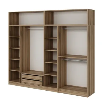 Dulap pentru haine, Minerva, Kale, 270x255x52 cm, PAL, Antracit 0d12 imagine