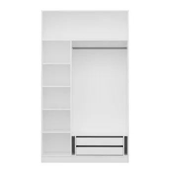 Dulap pentru haine, Minerva, Kale 3 Kapak Aynali 255, 135x255x52 cm, PAL, Alb 2bd9 imagine
