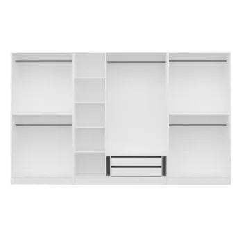 Dulap pentru haine, Minerva, Kale, 315x210x52 cm, PAL, Alb 87b8 imagine