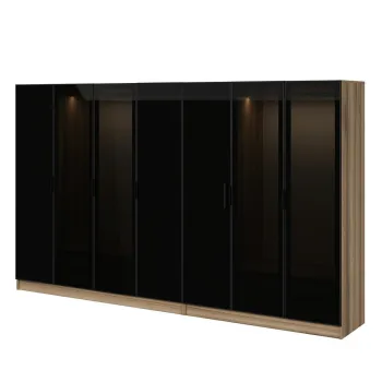 Dulap pentru haine, Minerva, Kale, 315x210x52 cm, PAL, Fumuriu 9407 imagine