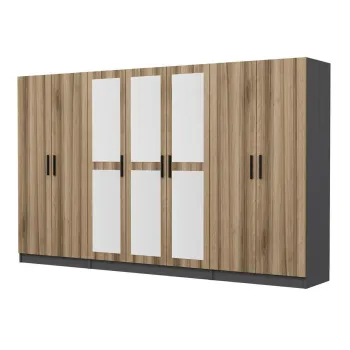 Dulap pentru haine, Minerva, Kale, 315x210x52 cm, PAL, Iata-l 6179 imagine