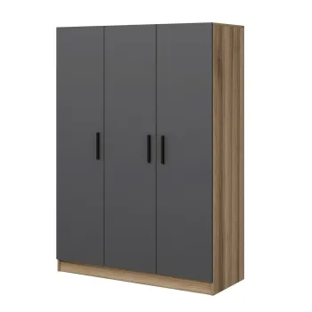 Dulap pentru haine, Minerva, Kale Anthracite, 135x190x52 cm, PAL, Antracit 1e3a imagine