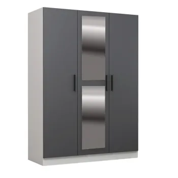 Dulap pentru haine, Minerva, Kale Anthracite, 135x190x52 cm, PAL, Antracit a00a imagine