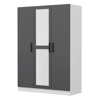 Dulap pentru haine, Minerva, Kale Anthracite, 135x210x52 cm, PAL, Antracit 141a imagine
