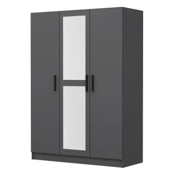 Dulap pentru haine, Minerva, Kale Anthracite, 135x210x52 cm, PAL, Antracit 4a44 imagine